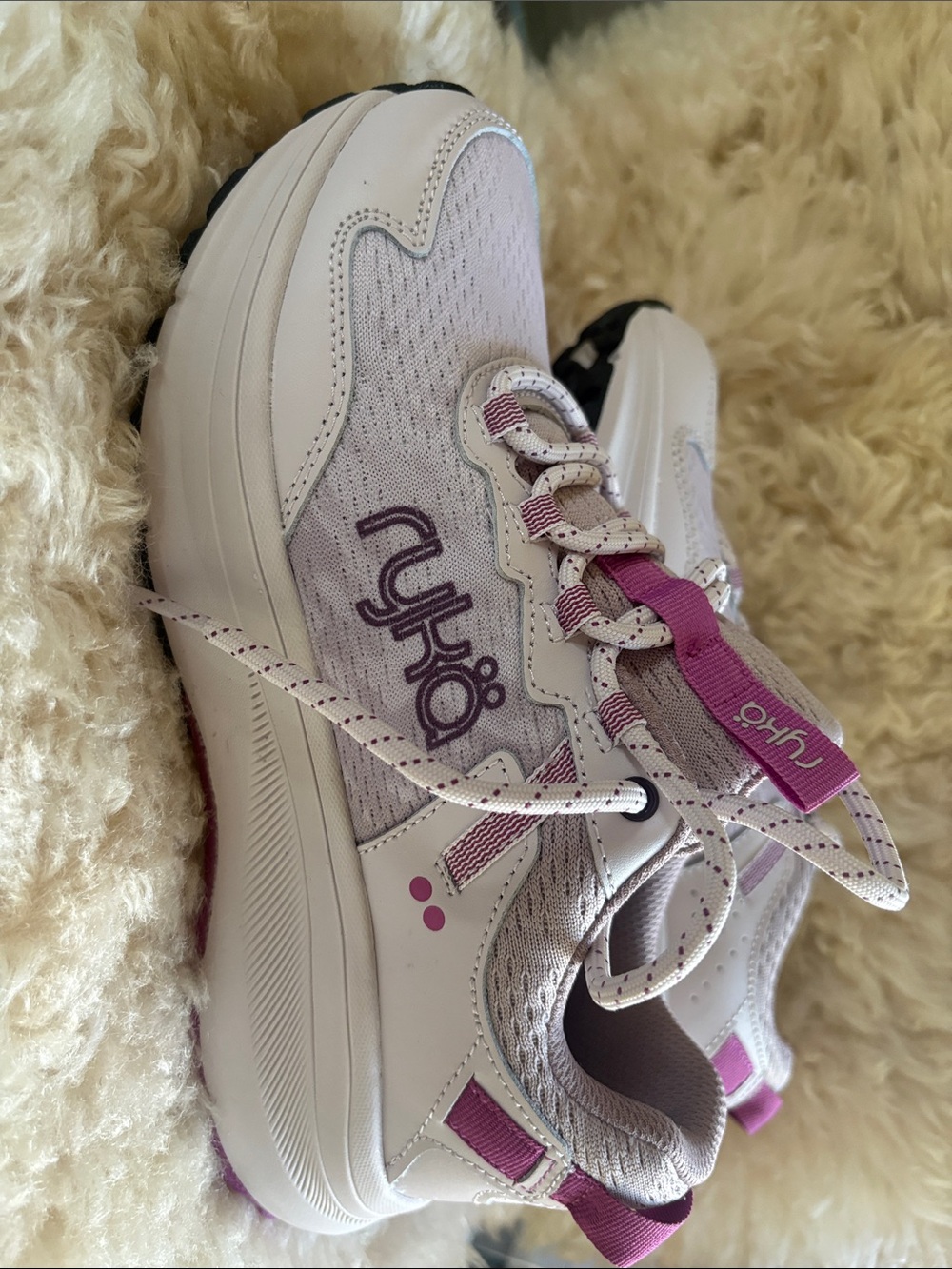 Ryka White Pink and Purple Women's Athletic Sneakers